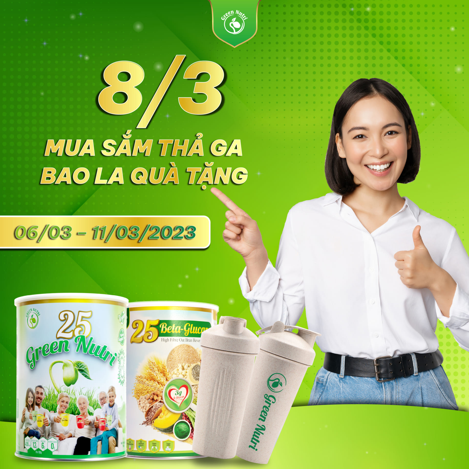 GREEN NUTRI| MUA SẮM THẢ GA – BAO LA QUÀ TẶNG