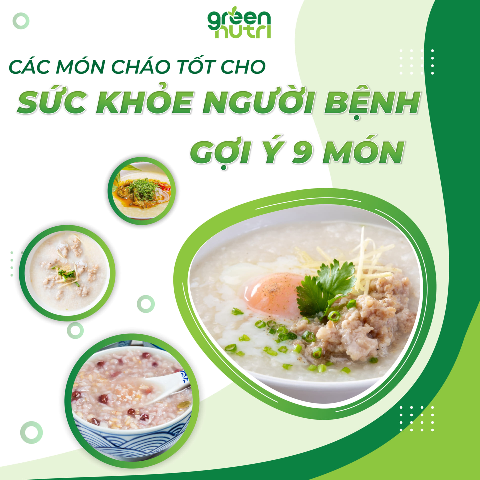 Các món cháo tốt cho sức khỏe cho người bệnh, gợi ý 9 món