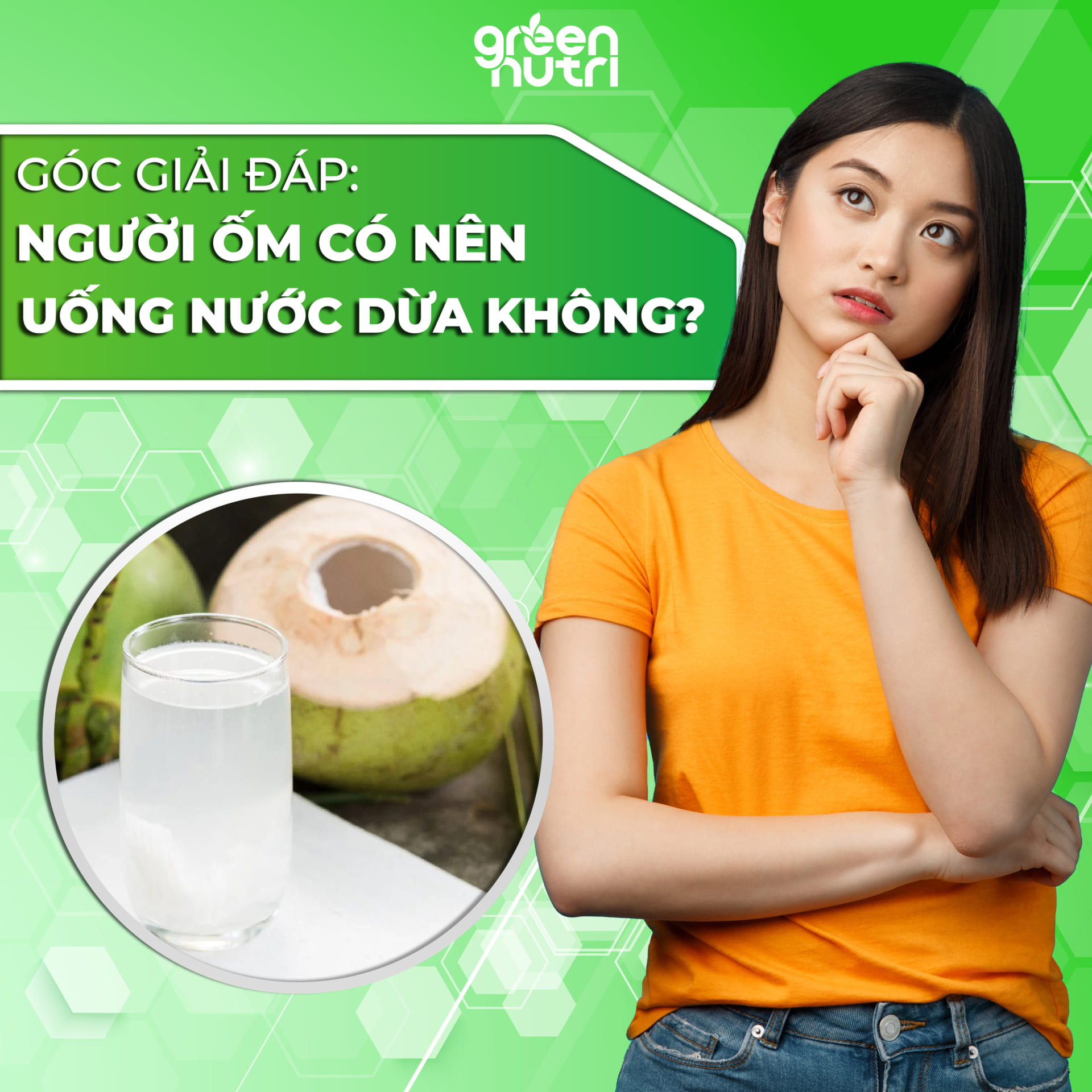 Góc giải đáp: Người ốm có nên uống nước dừa không?